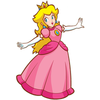 Pink Art Peach Mario Super Princess