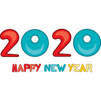 New Year Blue Text Font For Happy 2020 festival