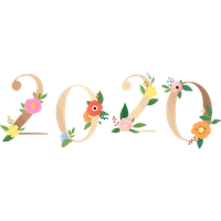 New Year 2020 Cartoon Plant Tail For Happy getaways