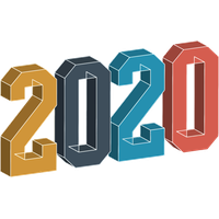New Year Font Text Logo For Happy 2020 Goals