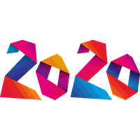 New Years 2020 Line Material Property Font For Happy Year Background