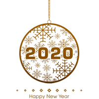 New Year 2020 Ornament Font Circle For Happy Colors