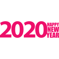 New Years 2020 Pink Text Font For Happy Year Festival