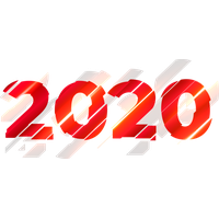 New Year 2020 Red Text Font For Happy Traditions