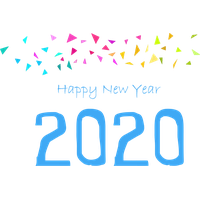 New Year Text Font Line For Happy 2020 Eve Party