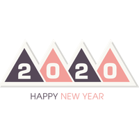 New Year 2020 Text Font Logo For Happy Background