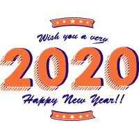 New Year Text Font Logo For Happy 2020 Traditions