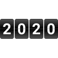 New Years 2020 Text Font Line For Happy Year Day 2020