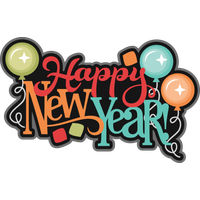New Year Text Font Logo For Happy Lyrics
