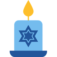Hanukkah Blue Electric Logo For Happy Ecards