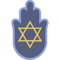 Hanukkah Logo Symbol Electric Blue For Happy Background