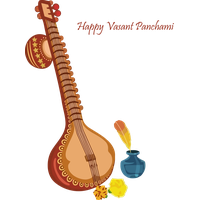 Vasant Panchami String Instrument Musical For Happy Ball Drop
