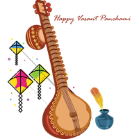 Vasant Panchami String Instrument Musical For Happy Quote