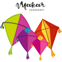 Makar Sankranti Line Triangle Sport Kite For Happy Wishes
