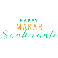 Makar Sankranti Green Text Font For Happy Destinations