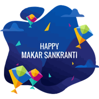 Makar Sankranti Text Font Line For Happy Cake