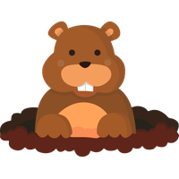 Groundhog Day Teddy Bear Brown For Countdown