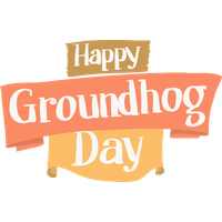 Groundhog Day Text Font Line For Quote