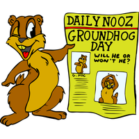Groundhog Day Cartoon Animal Figure Pleased For Ecards