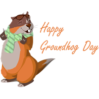 Groundhog Day Cartoon Font Tail For Eve