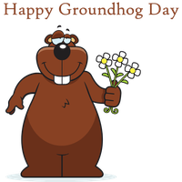 Groundhog Day Cartoon For Celebration 2020