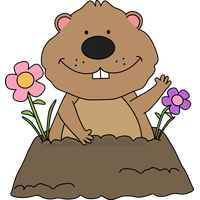 Groundhog Day Cartoon Plant For Party 2020
