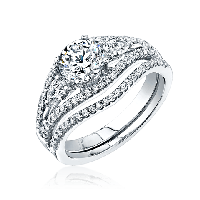 Silver Ring With Diamond Png