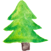 Watercolor Tree Christmas PNG Download Free
