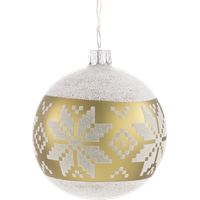 Christmas Gold Bauble PNG Free Photo