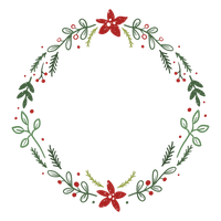 Watercolor Wreath Christmas Free PNG HQ