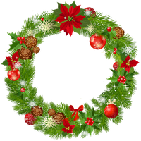 Watercolor Wreath Christmas PNG Image High Quality