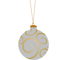 Pic Christmas Gold Bauble PNG Free Photo