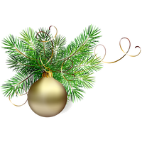 Christmas Gold Bauble PNG Image High Quality