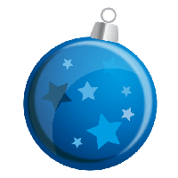 Blue Picture Christmas Bauble PNG Free Photo