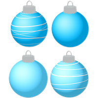 Blue Picture Christmas Bauble HQ Image Free