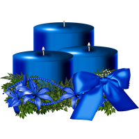 Blue Candle Christmas HQ Image Free