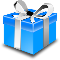 Blue Christmas Gift PNG File HD