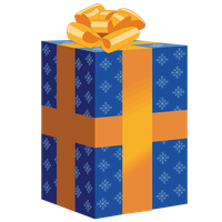 Blue Pic Christmas Gift Free Clipart HQ