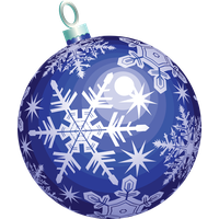 Blue Christmas Ornaments PNG File HD