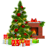Fireplace Christmas PNG File HD