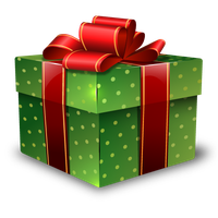 Green Christmas Gift PNG File HD