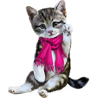 Christmas Cat PNG Image High Quality