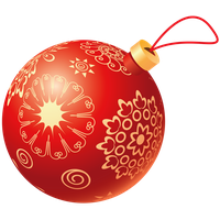 Christmas Red Bauble Free Download PNG HQ