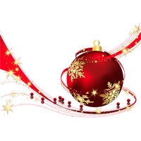 Christmas Red Bauble PNG Free Photo