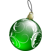 Green Christmas Ornaments Free Download Image