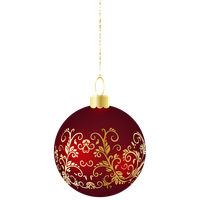 Ornaments Christmas Red Free Download PNG HD
