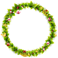 Frame Round Christmas PNG File HD