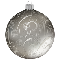 Bauble Silver Christmas Free PNG HQ