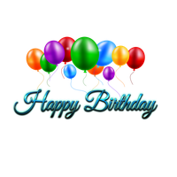 Text Birthday Balloons HD Image Free