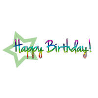 Text Birthday Star PNG Download Free